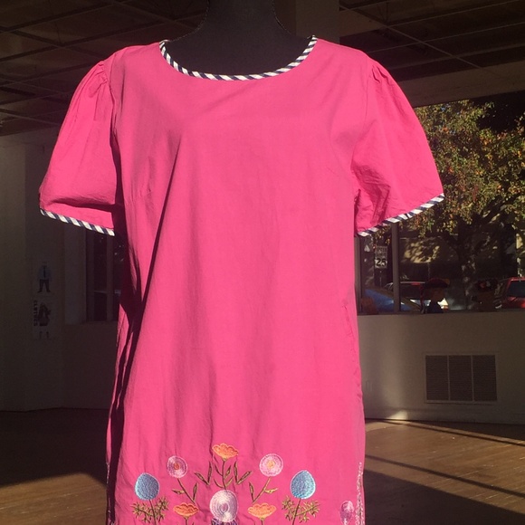 Pink embroidered vintage chemise - Picture 3 of 5